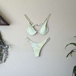 Zaful Green Animal Print Bikini (worn ONCE)